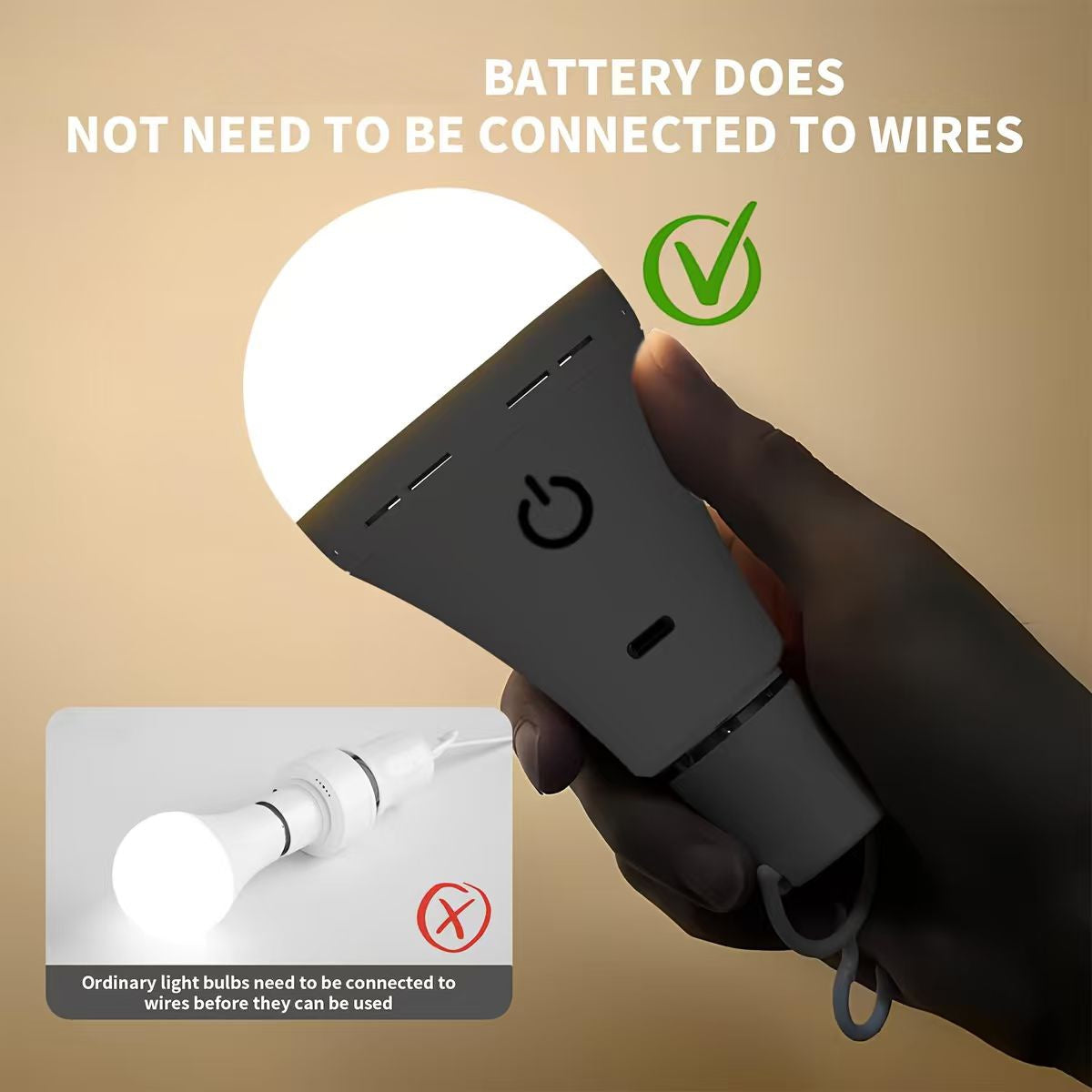 E27 rechargeable remote control timer bulb, backup battery bulb for wall lamps, niches and table lamps, magnetic bulb for non-hardwired fixtures, 3-color temperature dimmable emergency rechargeable bulb