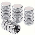 pcs Aluminum Tire Valve Caps - Corrosion Resistant, Durable, Windproof, Universal Fit for Cars, Trucks, Motorcycles, SUVs, Bicycles - Easy No-Tool Installation, Vehicle Maintenance, Stylish Metal Finish, High-Quality Construction