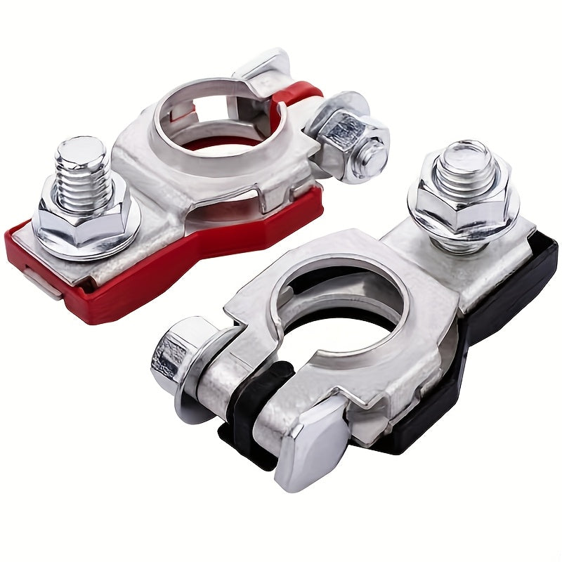 Car Battery Terminal Connector Set, Includes Positive and Negative Top Terminals, with Plastic Base