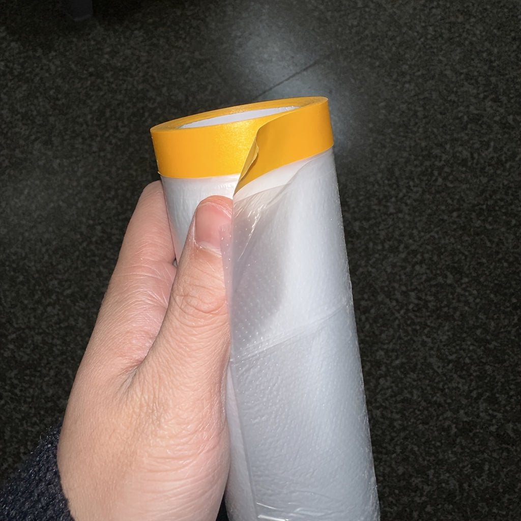 一卷预粘遮蔽膜，用于涂漆滴落的粘性塑料，以及用于家具和墙壁的多功能遮蔽纸