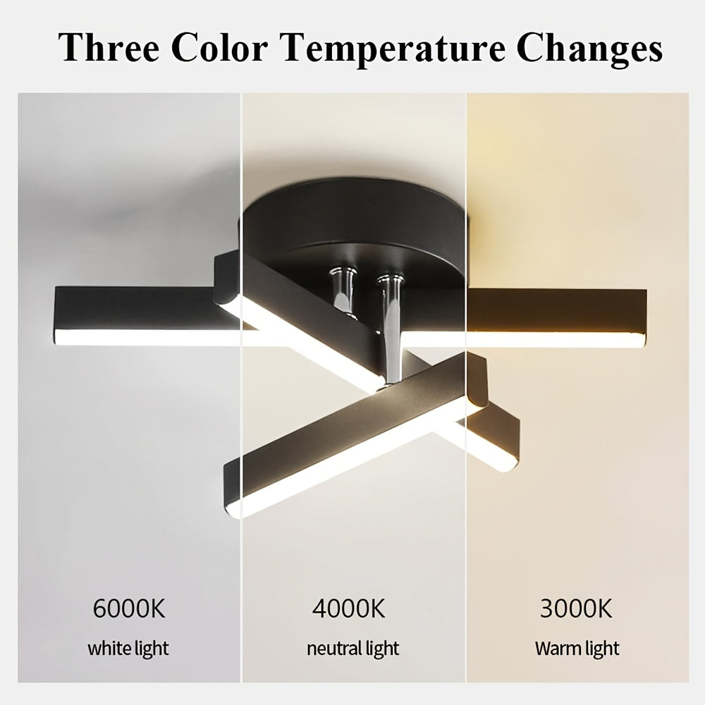 Modern metal LED ceiling light, two shades optional, suitable for bathroom, ceiling light, kitchen, porch, office, hallway and bedroom. Multiple colors available