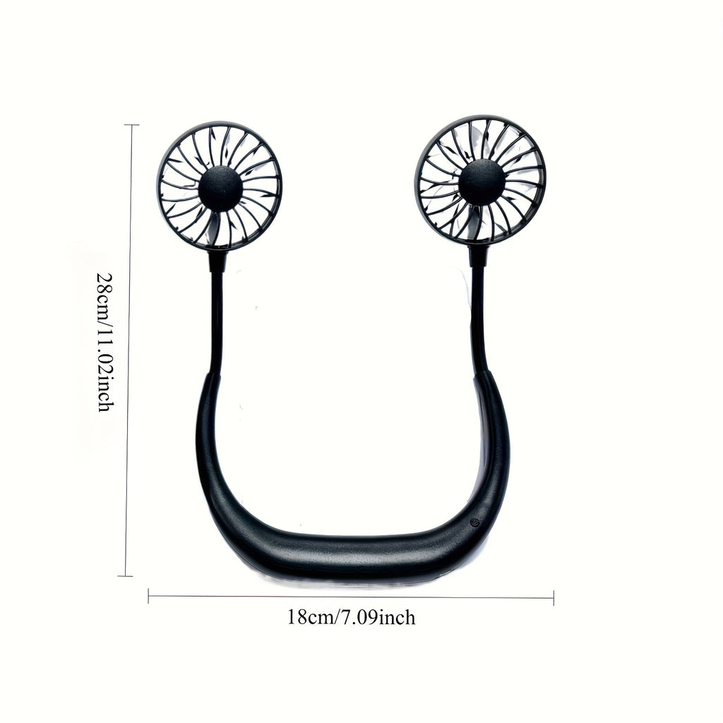 Upgraded Portable Neck Fan, Foldable Hands-Free Wearable Hanging Neck Fan, 360° Rotation Ultra Quiet Strong Airflow Head Cooling Fan with Long Battery Life, Ideal for Sports Office Home Outdoor Travel