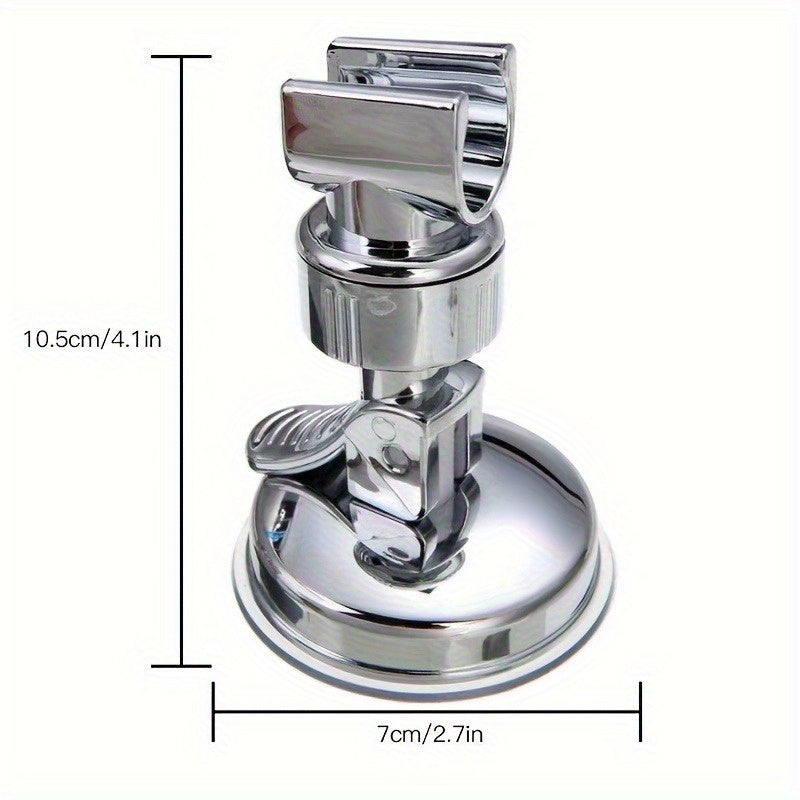 2-Pack Suction Cup Shower Head Holder - Adjustable Height No-Drill Bracket for Bathroom, Shower, Toilet, Home, Rental, No Nails No Drilling, Adjustable Swivel Lift, Anti-Slip Fixed Mount