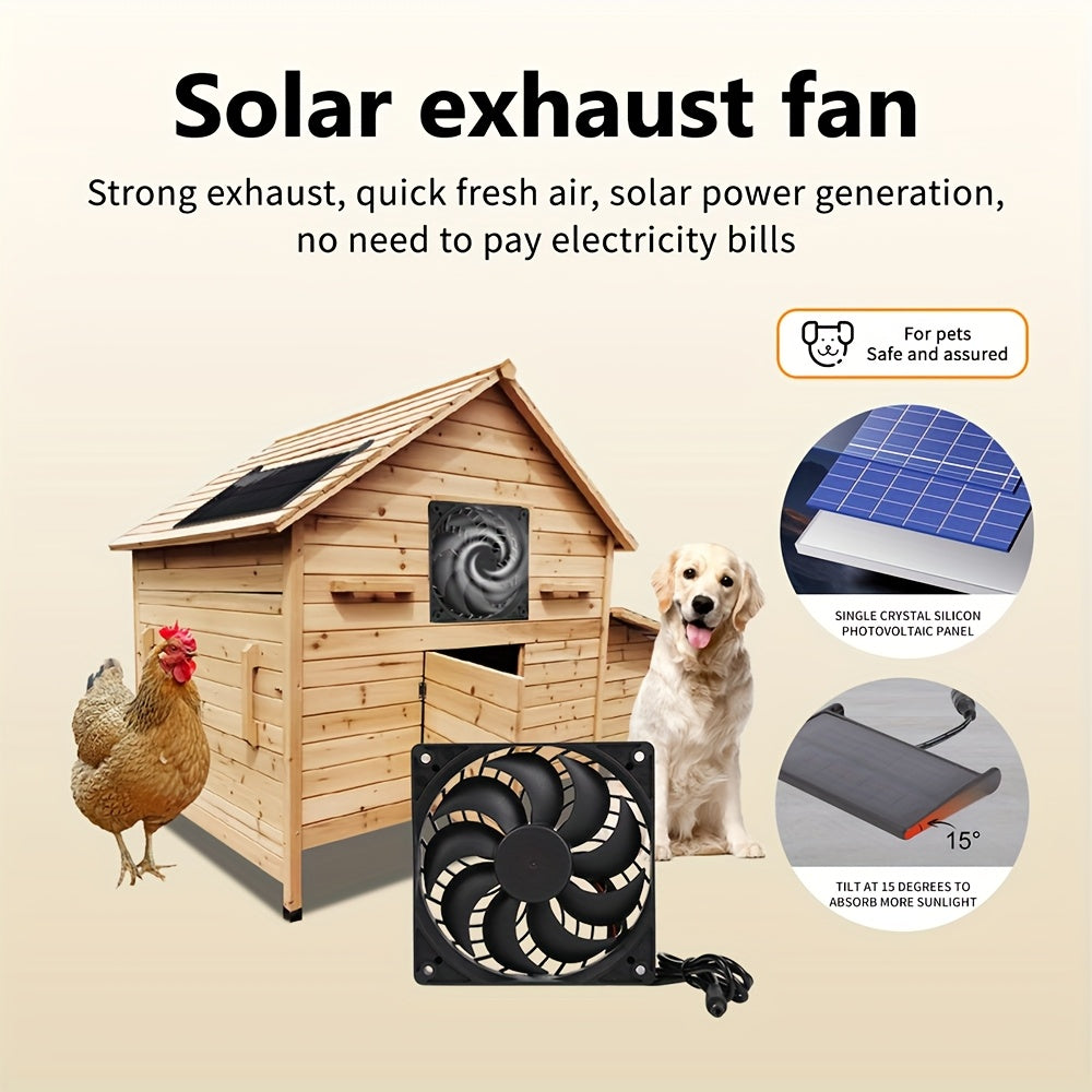 2Pcs/1Set Solar Panel & Rotary Fan Combo, Portable Solar Cooling Fan for Picnic Travel, Outdoor Cooling Essential