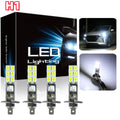 4x白色H1 5050 LED大灯灯泡高低光束灯6000K雾灯100W