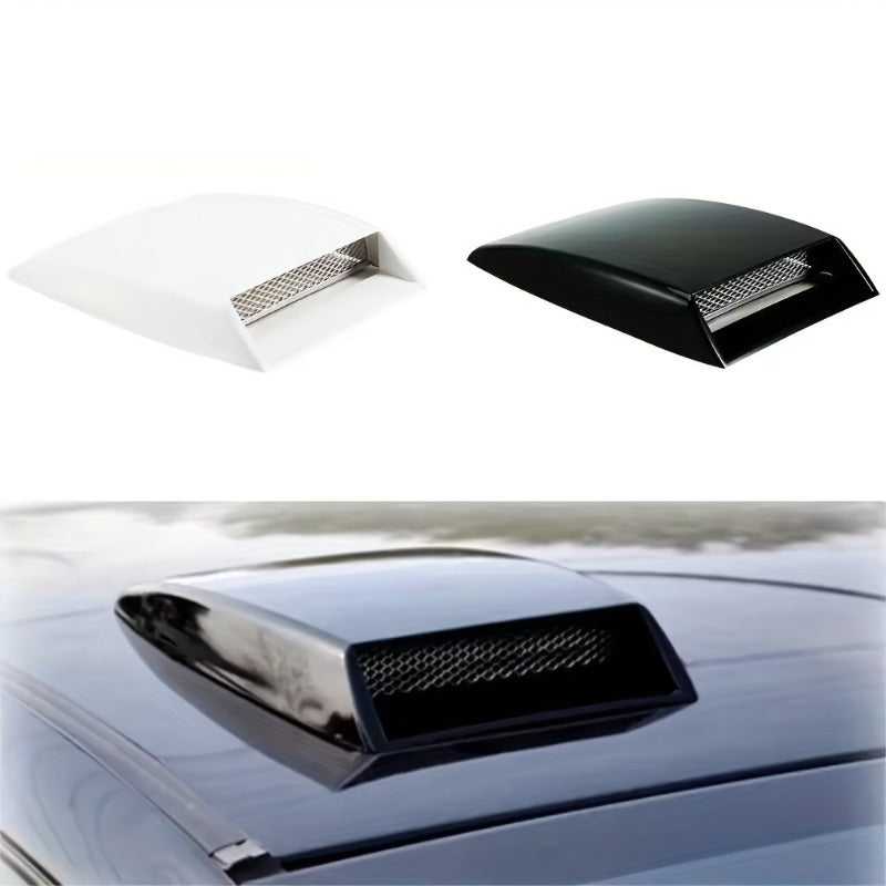 Decorative Grille | Mesh Hood Vent Sticker, Black Car Modification, Universal Fit, Front Position