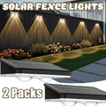 2 LED Beads / Solar Exterior Wall Light / Solar Wall Light / Outdoor Solar Lighting, Solar Outdoor Wall Washer Light, Double-Head Wall Light, Solar Charging, Semi-Flush Mount Installation, Soft Light Non-Dazzling, Solar Automatic Charging