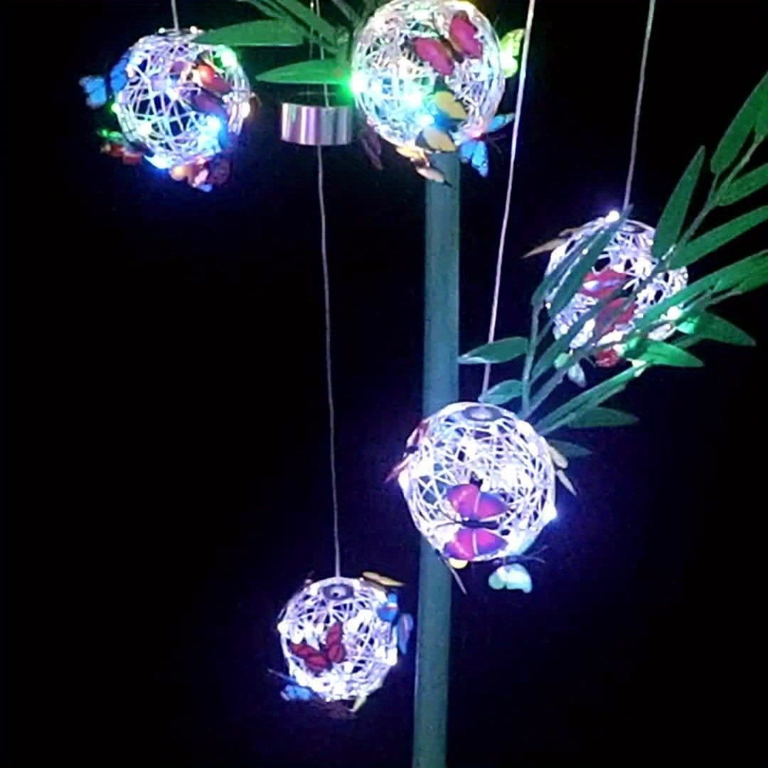 Solar Outdoor Butterfly Ball Light Small Butterfly Style Old