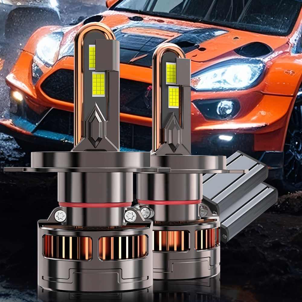 2pcs 58400 Lumens CANBUS Car LED Headlight Bulbs, 7500K Pure White Light, Compatible with H16/H11/H9/H8 9005/HB3 9006/HB4 9012/HIR2 Sockets, No Decoding Needed, 9570 CSP Chip, Easy Installation