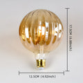 1 piece vintage Edison LED filament bulb, G40 crystal watermelon vintage creative LED filament bulb, 120V 4W E26 medium base, 2700K warm white amber clear glass bulb, cozy home decorative bulb, non-dimmable