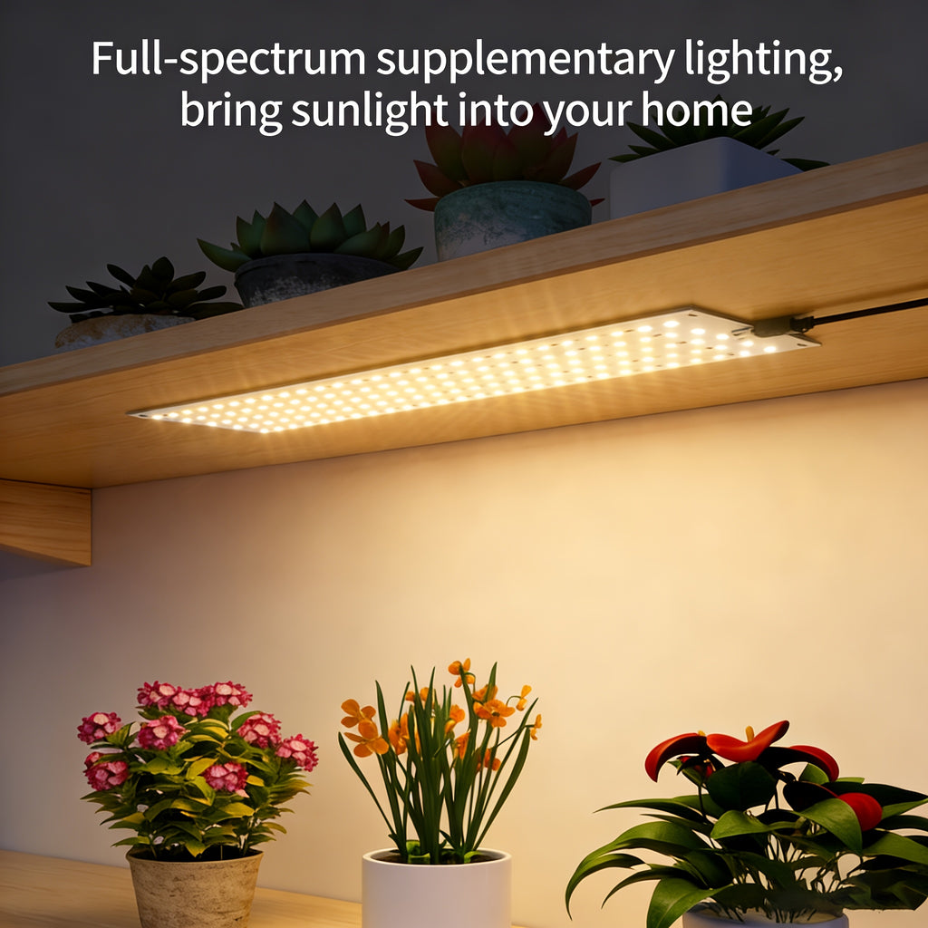 8Pcs Panel Grow Light for Indoor Plants, 272LED Full Spectrum Under Cabinet Plant Grow Light, 3/9/12H Timer, 5 Dimmable Brightness Levels for Plant Growth