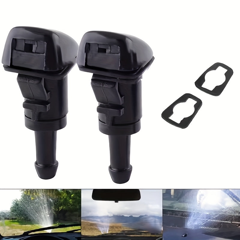 2pcs Windshield Washer Nozzle Cleaner, Compatible with Jeep, Dodge, Chrysler, Ram – Replacement for OEM#: 4805742AB / 5113049AA / 55077460AA / 5303833AA / 5116079AA