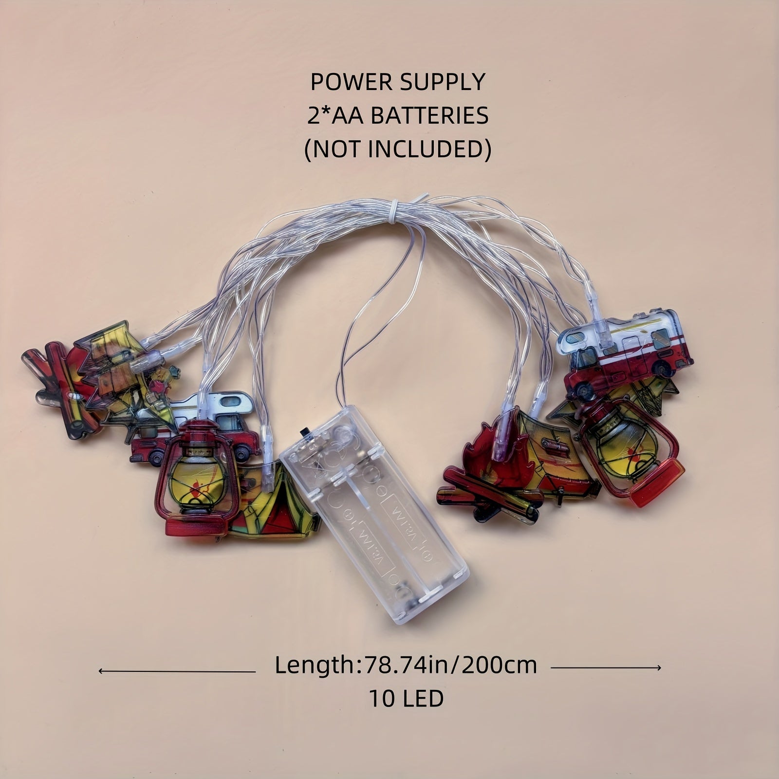 1pc2m10LED巴士火把帐篷灯亚克力灯串
