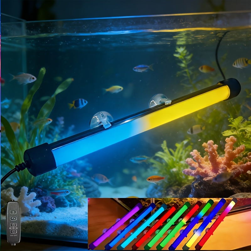 Aquarium light, fish tank light, lighting equipment, multi-functional, suitable for fish growth, multiple lighting modes, suitable for wall mounting on small and medium-sized indoor aquariums, indoor lighting tube, waterproof