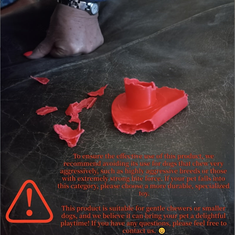 1/2件装易碎狗玩具 - TPR材质，带哨音功能，非常适合幼犬磨牙和轻咬，无需电池