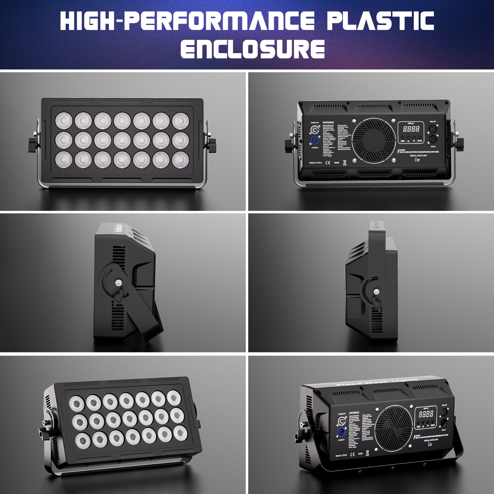 Stage Flood Light 21x15W LED RGBW Wall Washer Light DJ Party Light, DMX Control Sound-Active Stage Light Bar, Suitable for Weddings, Disco Parties, Party Lighting, Stage Effects, Dynamic Lighting, Durable Structure, Long-Lasting Bulbs