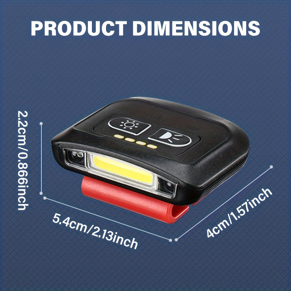 2Pcs Super Bright LED Outdoor Camping Headlamp - Clip-On Cap Flashlight for Fishing, Camping, Hunting and Outdoor Sports, Ideal Gift
