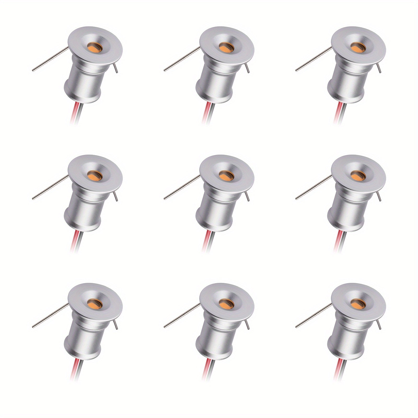 1W DC12V LED mini tube light, silver/black/white shell options, spotlight, cabinet light, display lighting, decorative lighting, 9-piece set