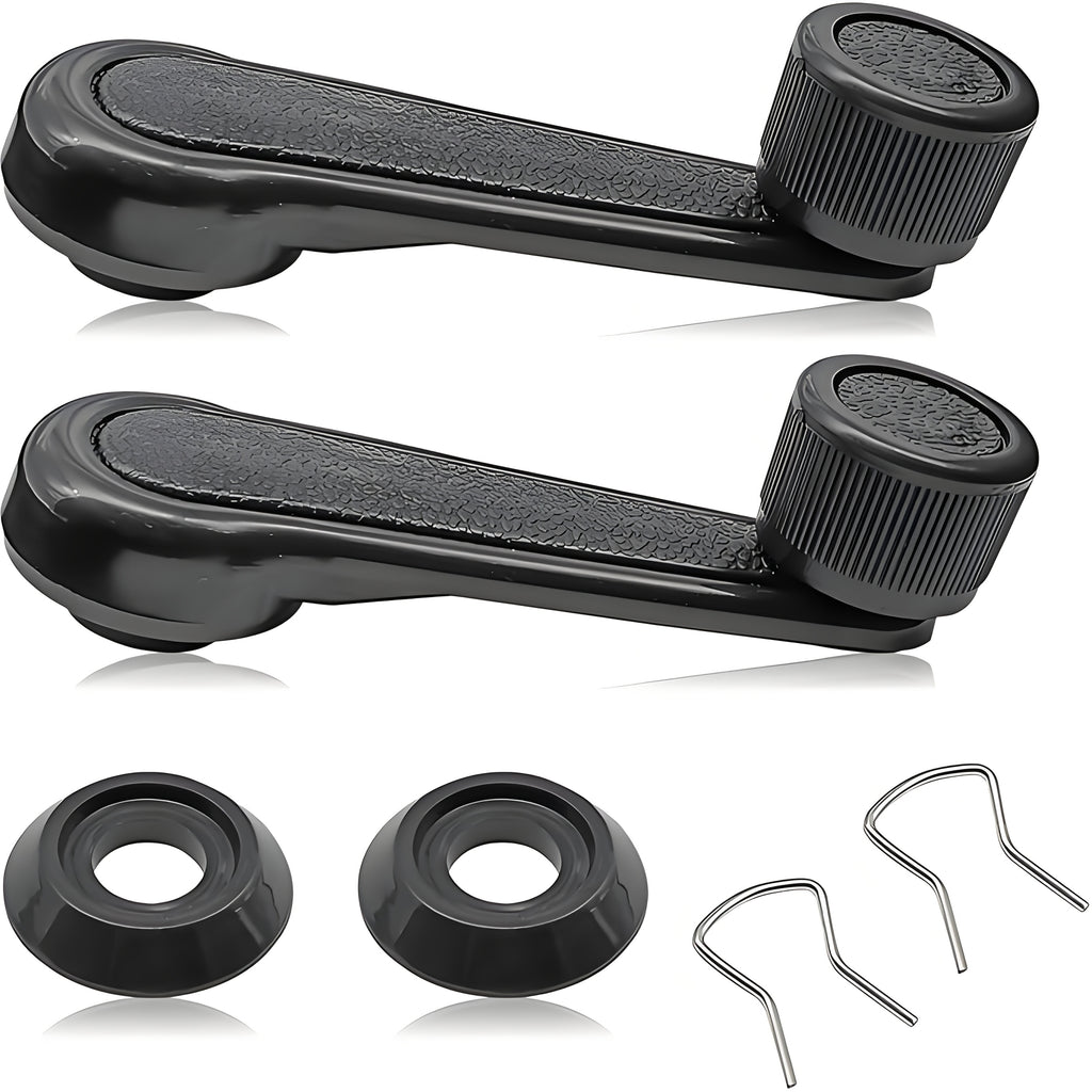 2-Piece Manual Window Crank Handle Set, Driver & Passenger Side Replacement Handles for 1992-1998 Geo, Chevy Tracker, SUZUKI, Window Regulator for Most 4-Wheel Vehicles, Left/Right Operation, Non-Electric