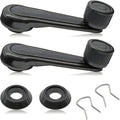 2-Piece Manual Window Crank Handle Set, Driver & Passenger Side Replacement Handles for 1992-1998 Geo, Chevy Tracker, SUZUKI, Window Regulator for Most 4-Wheel Vehicles, Left/Right Operation, Non-Electric