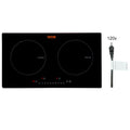VEVOR Induction Cooktop, 2 Burners, 24-Inch Induction Stove, Built-In Magnetic Stove, 1800W, 9-Level Multi-Function Burner, LED Touch Screen, with Child Lock & Over-Temperature Protection