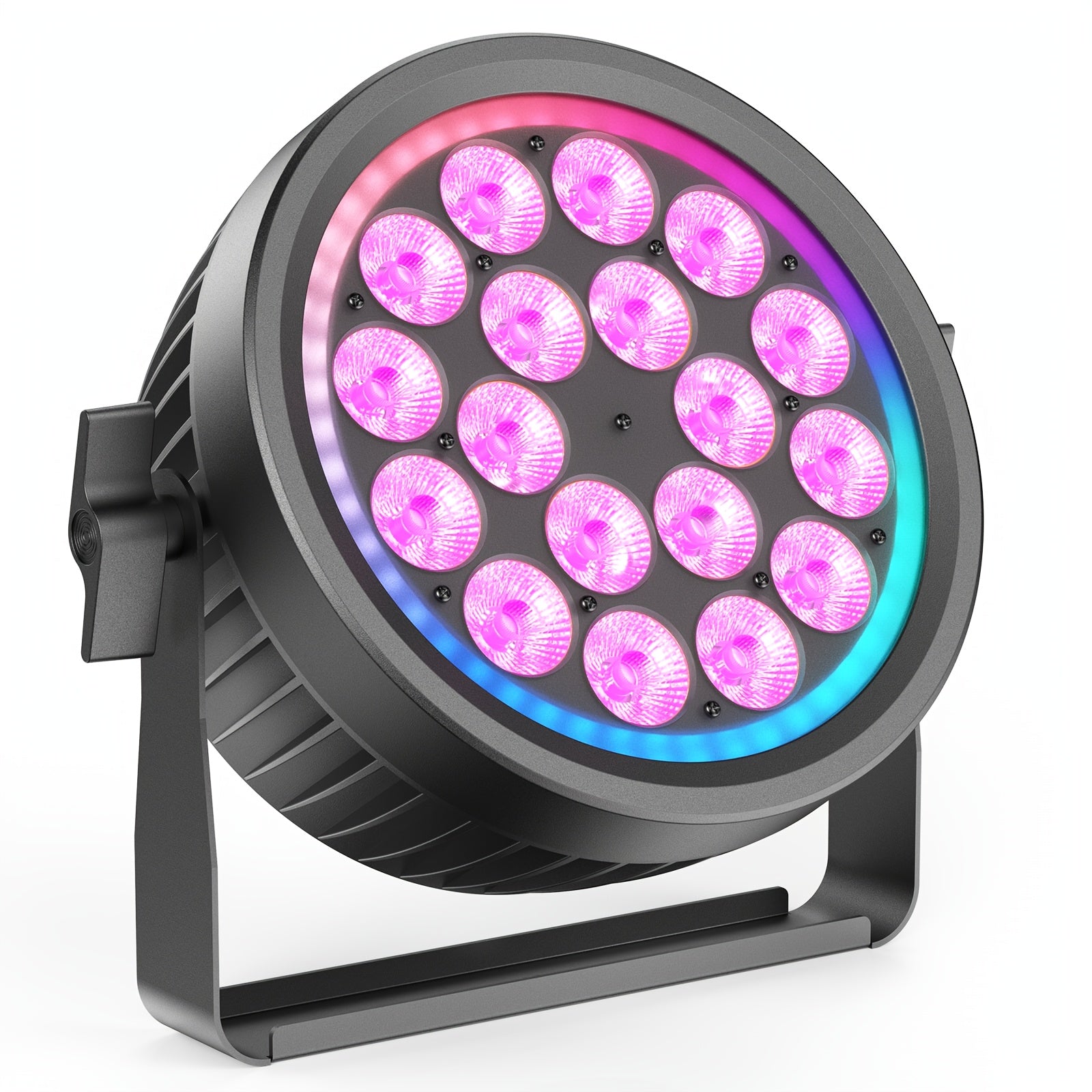 200W aluminum fanless silent stage light | 4-in-1 RGBW LED Par light with dynamic iris, DMX512/auto/sound activation Par cover, suitable for events, weddings, bars, parties, stages, Christmas LED lights