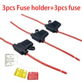 3-Pack Inline Fuse Holder Kit with 12AWG Wire and 3 Durable 30A Fuses – Copper Construction, Ideal for Automotive, Motorcycle, Truck, Boat & Vehicle Electrical Protection