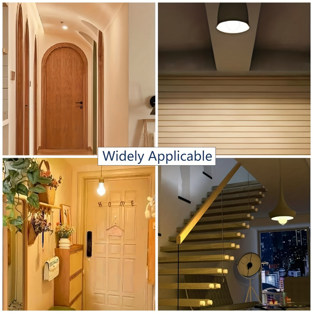 2-pack E26 screw base A19 sensor LED bulb 9W 3000K warm white light - automatic on/off plug-and-play, no additional wiring required | suitable for basements, wardrobes, storage rooms