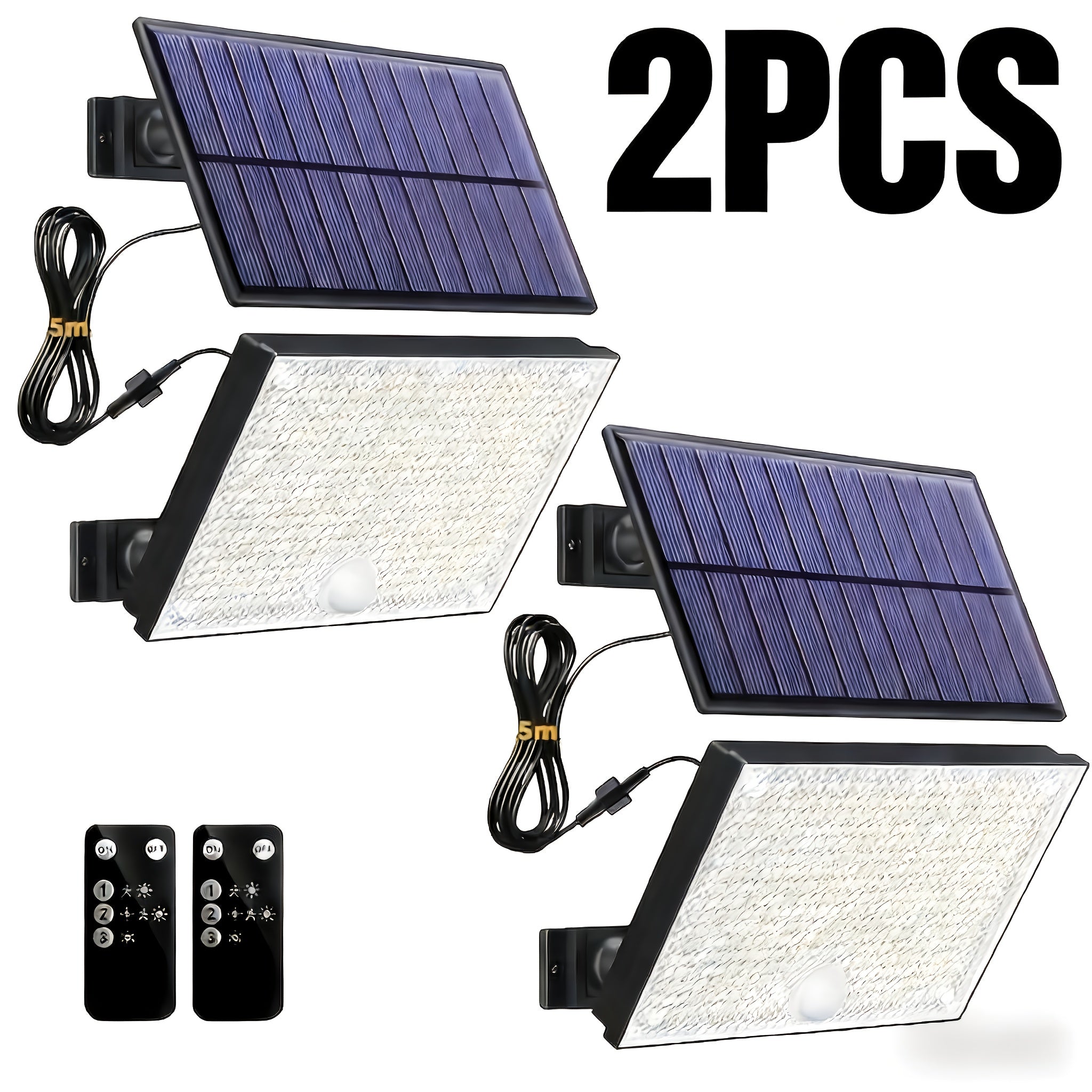 1/2 Pack 400LED Outdoor Solar Wall Light with Motion Sensor, LED Cool White Solar Floodlight, High Brightness Solar Street Light, Larger Solar Panel, Easy to Install, Super Bright, Auto On/Off, Perfect for Porch, Courtyard, Garage, Fence, Pathway