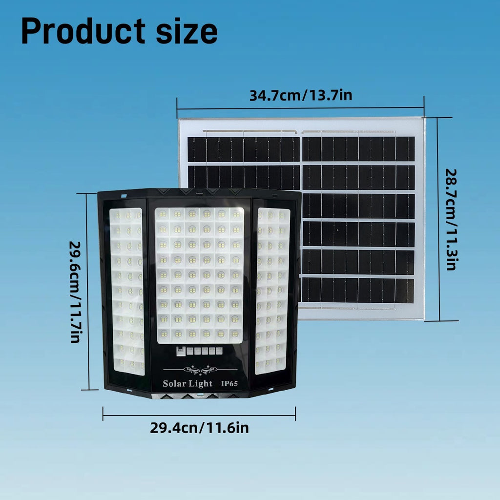 2026 New 1Pc Easy-to-Install Solar LED Searchlight, 210° Ultra-Wide Angle Exterior Wall Light, Dusk-to-Dawn Porch Light with Remote Control and Timer Function, Perfect for Porch/Courtyard/Street/Construction Site/Commercial Area Lighting
