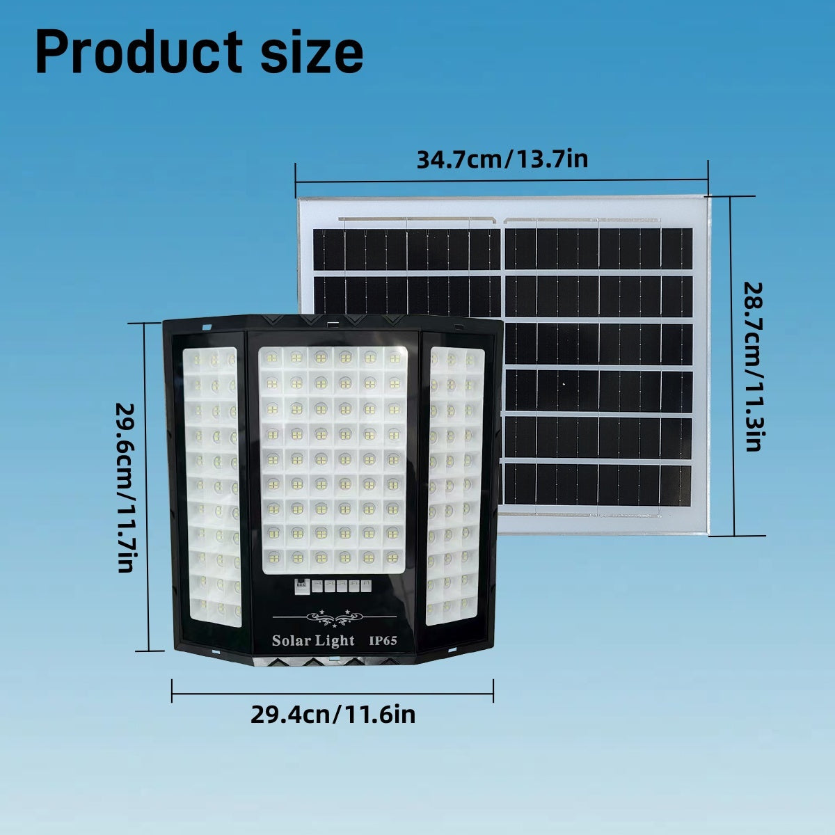 2026 New 1Pc Easy-to-Install Solar LED Searchlight, 210° Ultra-Wide Angle Exterior Wall Light, Dusk-to-Dawn Porch Light with Remote Control and Timer Function, Perfect for Porch/Courtyard/Street/Construction Site/Commercial Area Lighting
