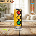 1pc Rotatable Acrylic Ornament, Traffic Light Design with Unique Yellow Main Body and Black Frame, Perfect for Office, Meeting Room and Exhibition to Enhance Ambience
