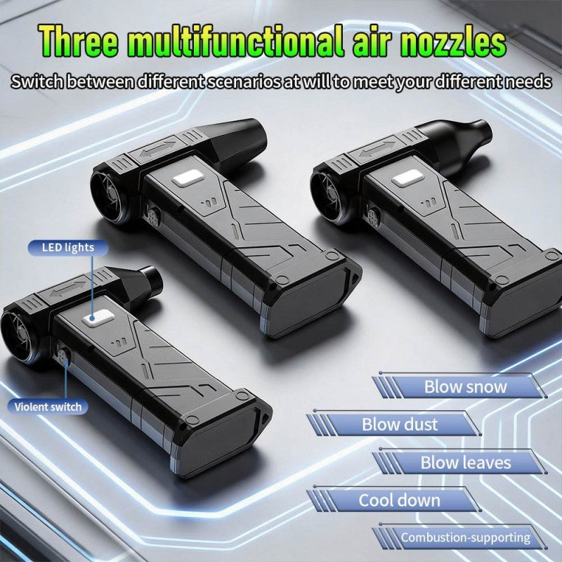 New Upgraded Portable Turbo Jet Fan, Quiet Noise Reduction, Cordless Air Blower, Air Dryer, High Power Turbo Dust Removal Fan, Equipped with Brushless Motor, Built-in Large Capacity Long Lasting Battery