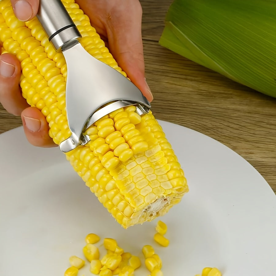 Stainless Steel Corn Peeler – Corn Husker, Corn Kernel Remover, Corn Stripper, Small Home Kitchen Gadget