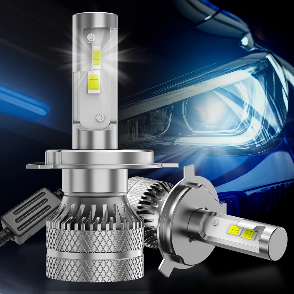 2 LED Headlight Bulbs H11/H8/H9 9005/HB3 9006/HB4 High Power 250W 6500K White Car Bulbs Can-Bus Error-Free, High/Low Beam, 800% Brightness Increase, Illumination Range 7874.02 Inches, Plug-and-Play, No Battery Included
