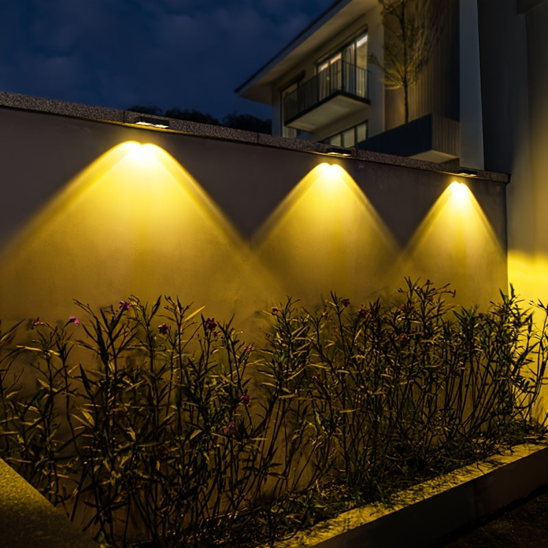 4pcs/6pcs Outdoor Solar Fence Light, Solar Fence Light Outdoor LED, Solar Fence Light Suitable for Outdoor, Backyard/Railing/Steps/Courtyard/Wall and Home Decoration