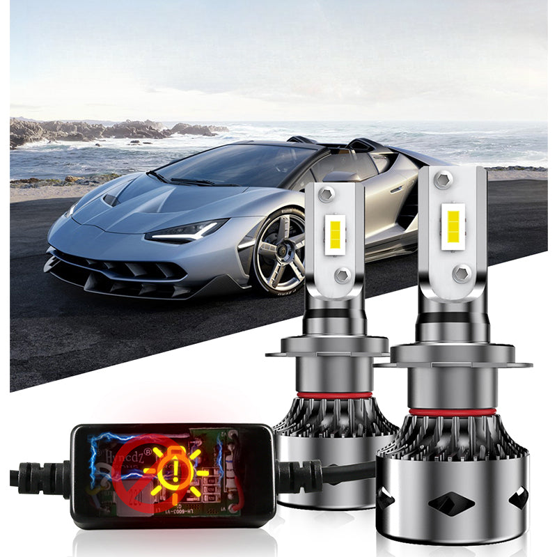 [BULLVISION] 2-Pack Car LED Lights, Suitable for Cars and Motorcycles, 12V, No Battery, High/Low Beam Switching