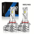 2个升级版汽车LED 9005 HB3 9006 HB4 H11 H8 H9 LED大灯灯泡 6500K超亮12V18000流明即插即用迷你尺寸行车雾灯