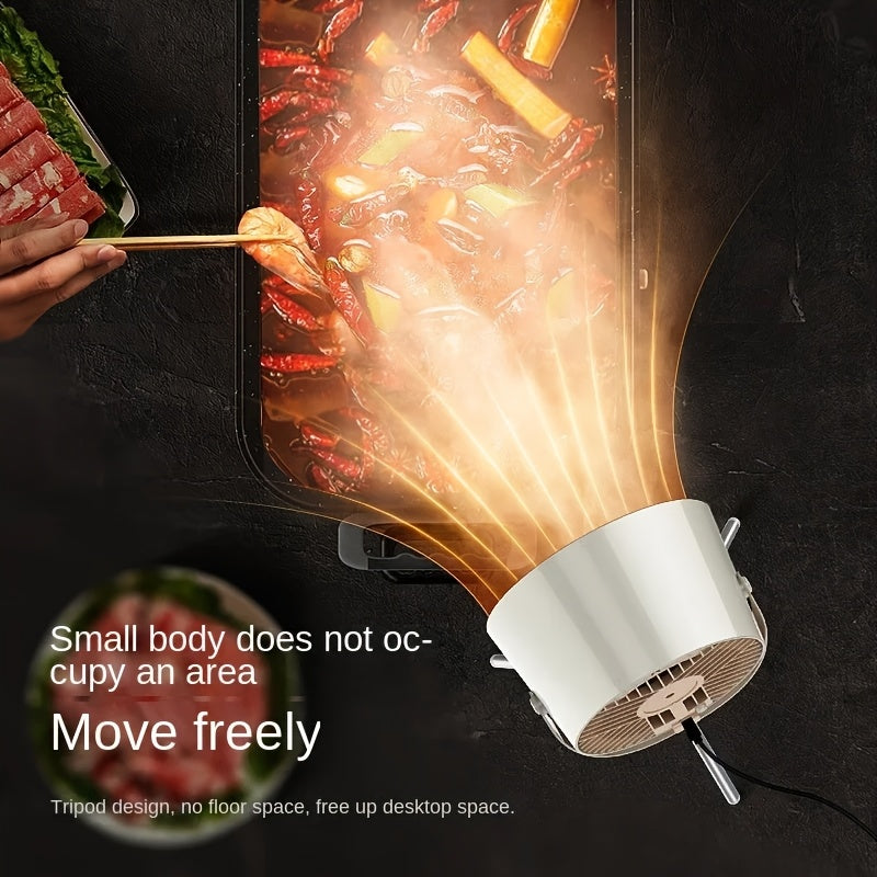 2-in-1 Kitchen Range Hood – Tabletop or Wall-Mounted, Large Suction Quiet Exhaust Fan for Small Apartments, Rentals, Small Kitchens, Open Kitchens – Efficient Oil Fume Separation & Easy Cleaning, Space-Saving & Low-Noise Extractor Fan