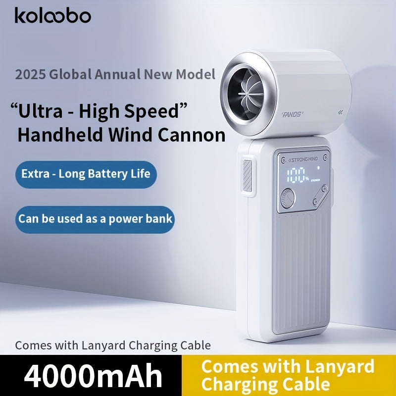 This Is a Compact 2-In-1 Handheld Fan And Power Bank with a Capacity of 4000Mah, Capable of Phones Once. It Features a Quiet Yet Powerful Airflow, Is USB Rechargeable, And Includes an LED Display. It'S an Essential Item for Summer
