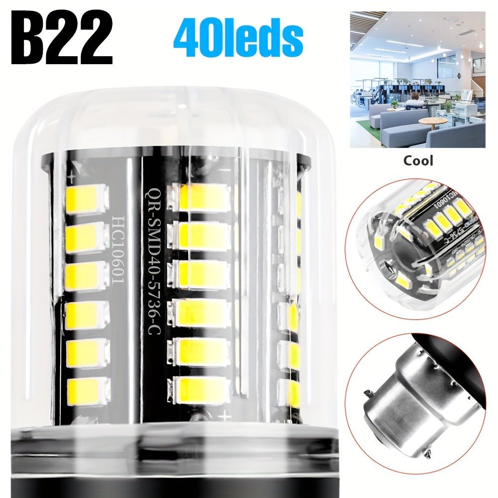 LED corn bulb E14 small screw base spotlight AC85-265V ceiling chandelier built-in bulb E27/E26 universal indoor bright eye-protection flicker-free candle light B22 home use 220V bedroom living room office study downlight 110V bathroom