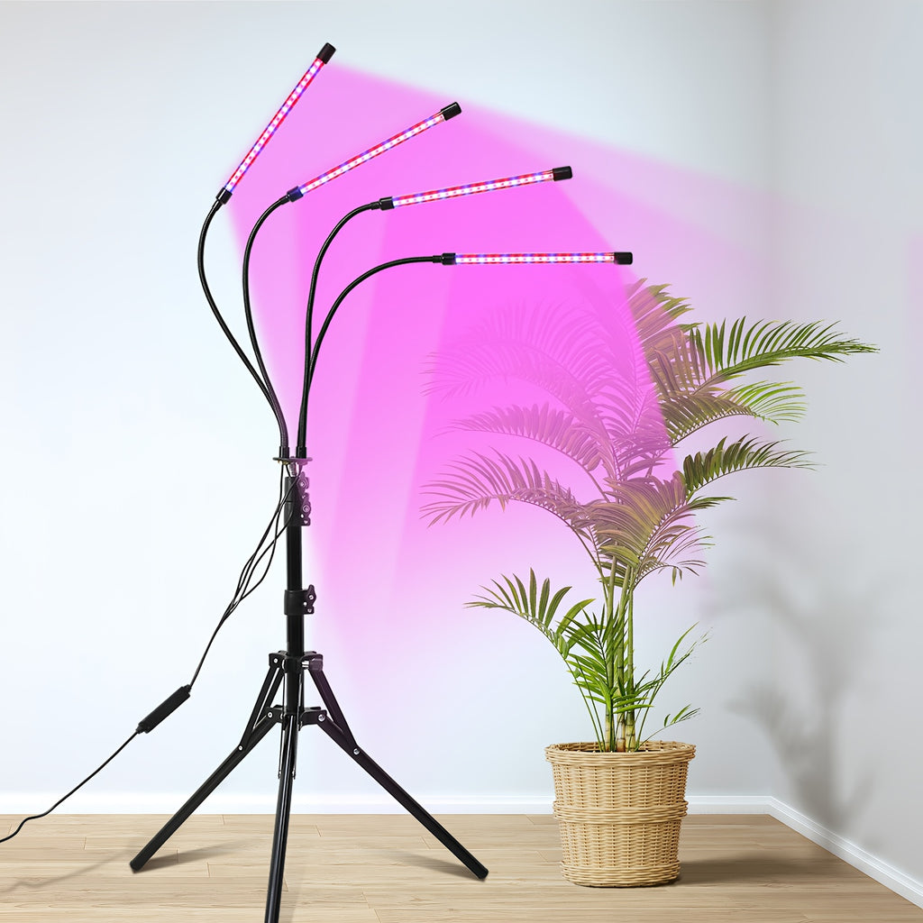 LED Plant Grow Light for Indoor & Greenhouse Use, 3/9/12H Timer Adjustable Brightness Rotatable Light Tube Multiple Designs Available