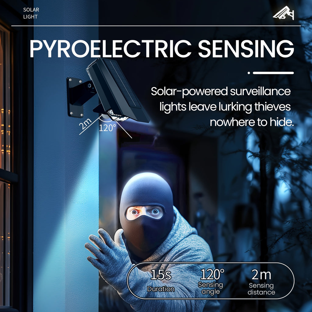 1pc LED Ultra-bright Solar Wall Light | HD Camera Design | Dazzling Bright Light with Motion Sensor | Realistic Surveillance Effects | Remote Control Included | Anti-theft Feature | Durable ABS Material Suitable for Commercial Streets and Garages