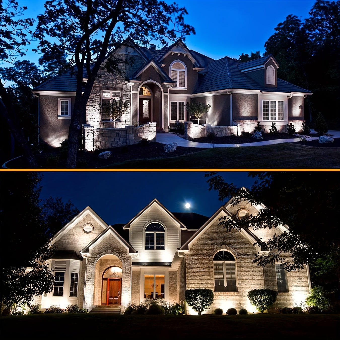 2/4/6/8/10 pcs low voltage LED landscape light | 6W, 12V-24V, outdoor Christmas spotlight, warm white, cool white, IP66 lighting lamp suitable for gardens, paths, walls, trees, flags