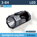 SMILING SHARK Rechargeable Spotlight Equipped With Ultra Bright LED Spotlight And COB Side Light Designed For Long Time Use Handheld Searchlight With Solar Panel
