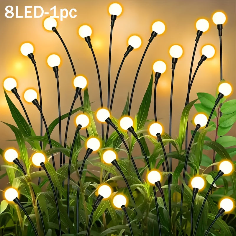 FACHOI 8/12 LED Solar Firefly Light, Outdoor Solar Lighting Fixture, Perfect for Garden Paths, Parks, Restaurant Decoration, Commercial Lighting, 8 Adjustable Modes, Halloween Decoration, Christmas Decoration