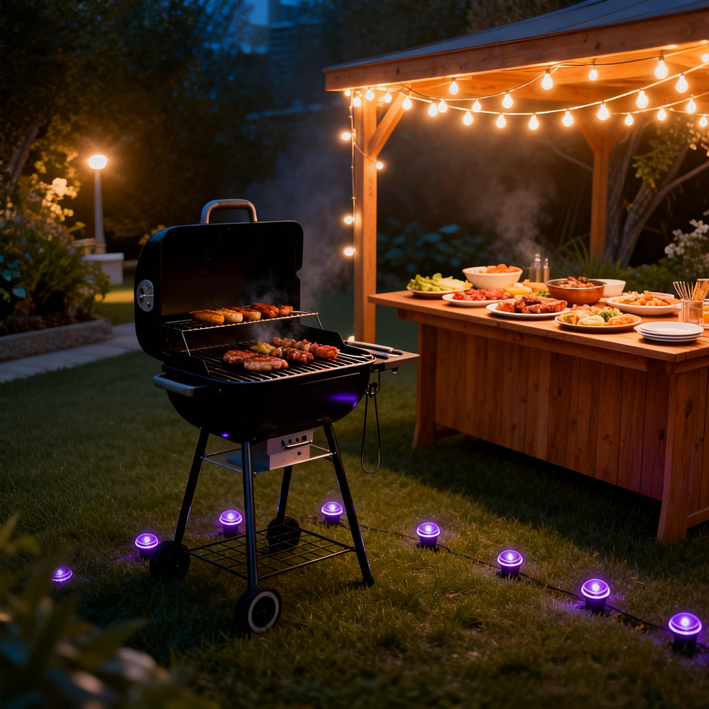 30 LED Solar Garden Light, Purple Fairy Light, IP44 Waterproof Durable, Ground Insert Outdoor Garden Lamp, Decorative Lighting for Walkways, Lawns, Camping Parties etc.