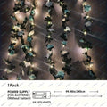 1套，迷人電池供電粉色玫瑰藤蔓燈，LED裝飾串燈（94.48英寸24顆LED），適用於節日派對、婚禮裝飾、聖誕裝飾、新年裝飾（不含電池）