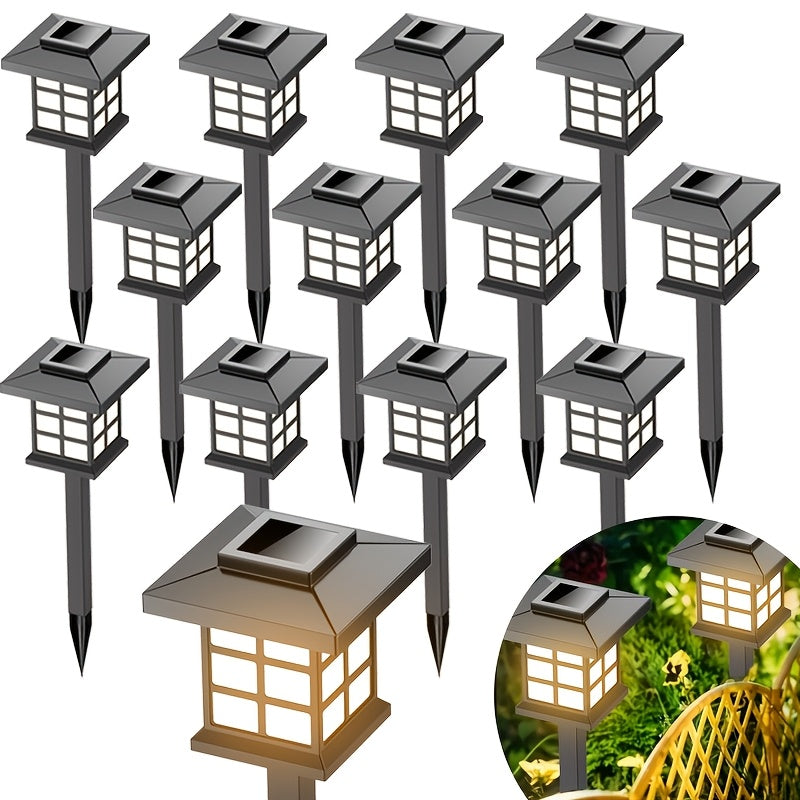 24/12/6 Pack LED High Quality Solar Lights, Suitable for Outdoor, Christmas Decoration, Illuminating Your Garden, Landscape, Pathway, Yard, Patio and Driveway Lighting (White/Warm/Color Light)