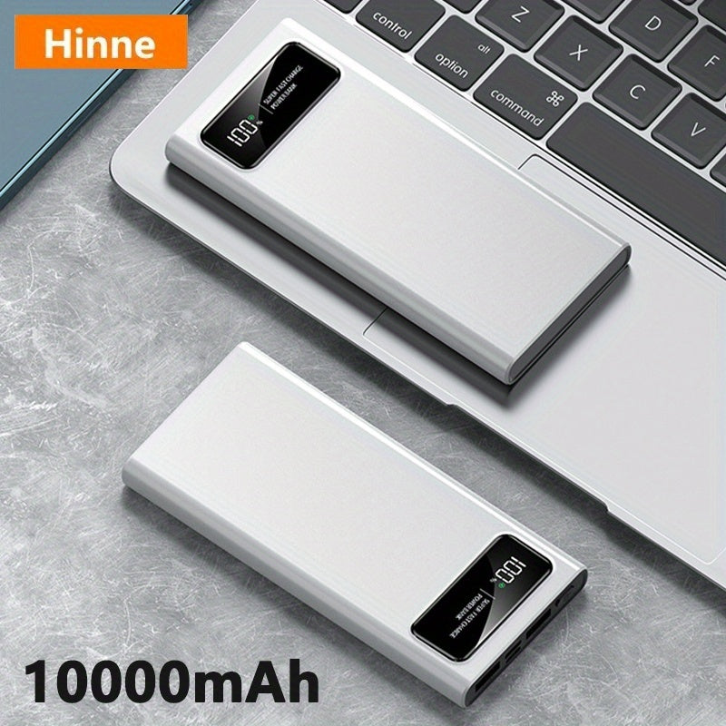 Hinne 10000/20000mAh Portable Power Bank with PD Fast Charging, USB Port, LED Digital Display, Type-C, High-Capacity Outdoor Emergency Backup Battery